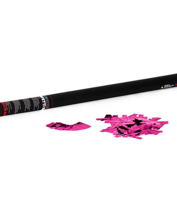 TCM FX - Kézi működtetésű Konfetti Ágyú 80cm - Rózsaszín Metallic